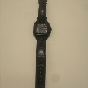 Carti Black Leather Men's Watch